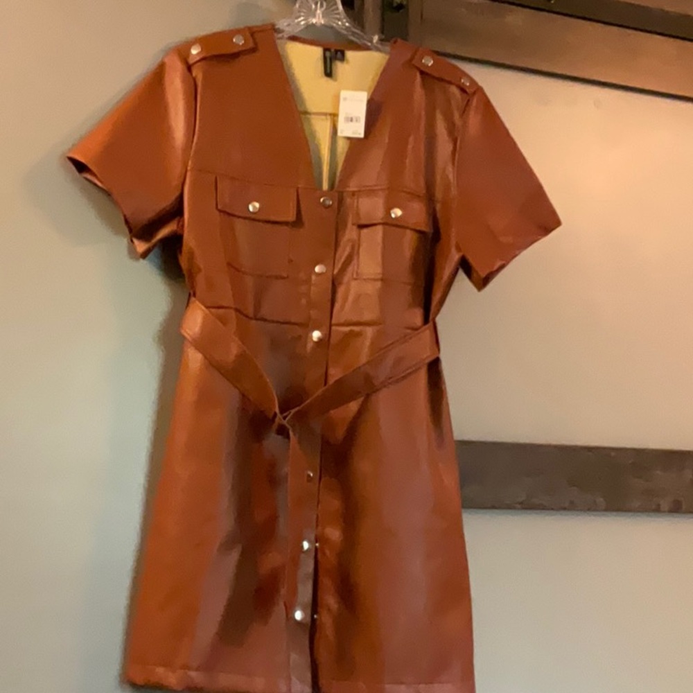 Leather dress